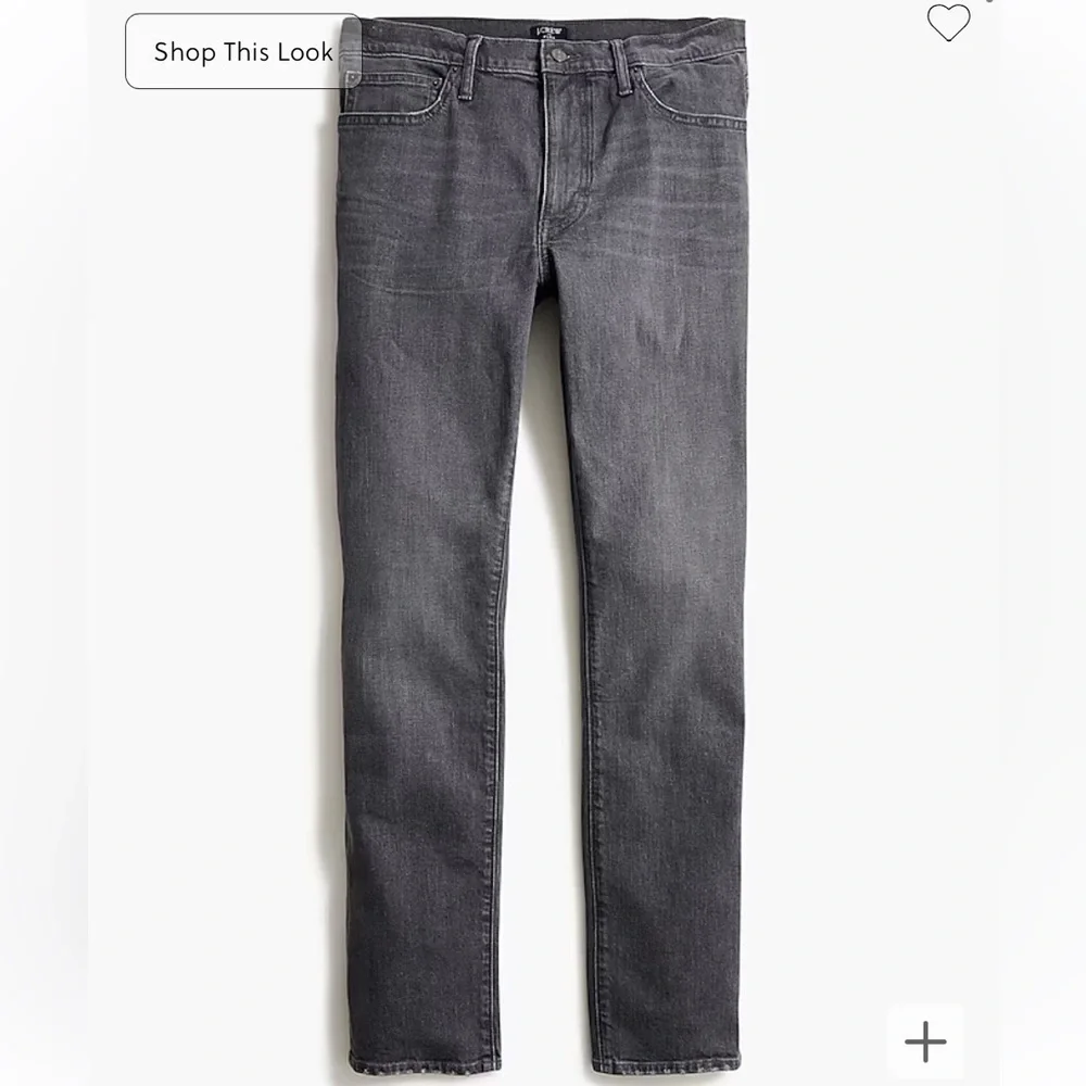 J crew Straight-fit grey jean in signature flex